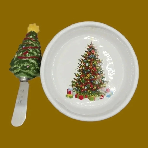 Martha stewart dip mix set christmas bowl & nife - Picture 2 of 9